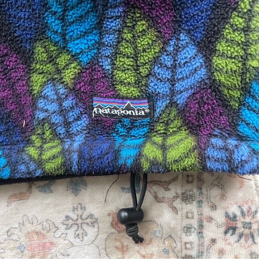 Patagonia 90’s Rare Leaf Pattern Fleece Half Zip Synchilla - Picture 4 of 9